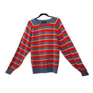 Vintage Chaps Ralph Lauren Sweater, 80s Striped Sweater, Red White Blue Pullover